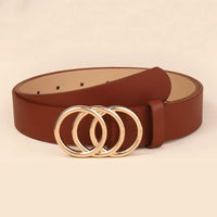 Versatile leather belt for women