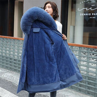 warm padded faux fur coat