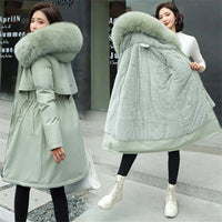 warm padded faux fur coat