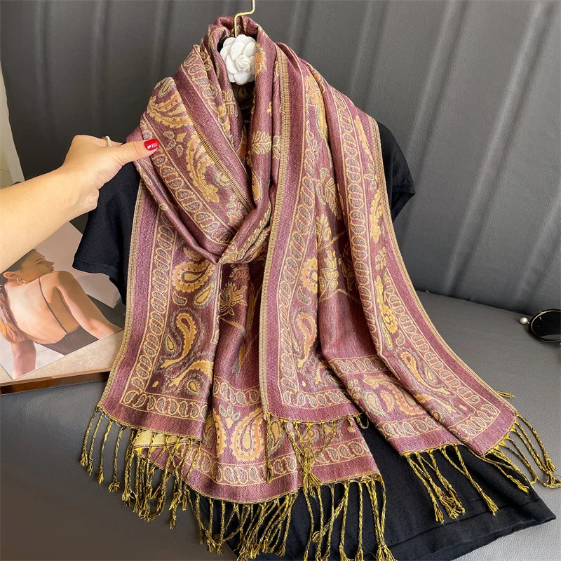 Luxury Brand Pashmina Cashmere Scarf