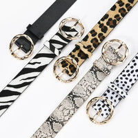 Personalized Leopard and Snake Pattern Belt