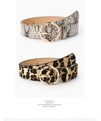 Personalized Leopard and Snake Pattern Belt