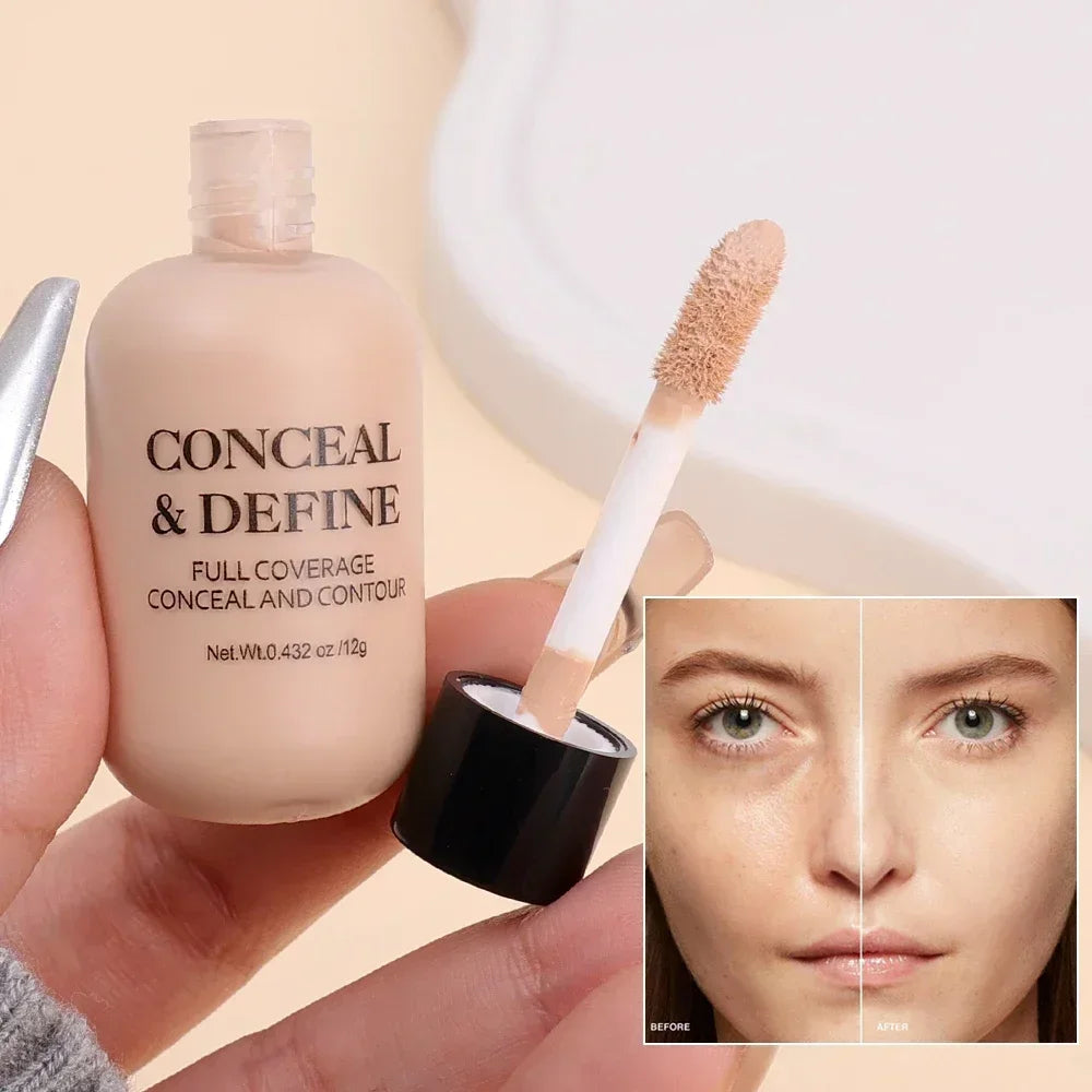 Full Coverage Liquid Concealer Cream 12ml Invisible Cream and Waterproof Face Foundation