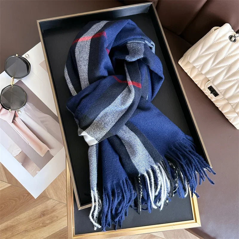 Fashionable cashmere imitation scarf for autumn and winter