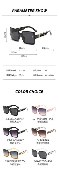 Luxury Square Designer Sunglasses