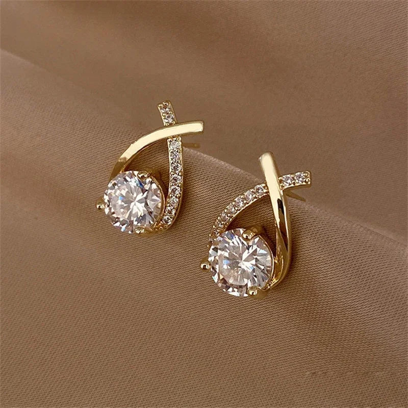 Trendy Cross Stud Earrings