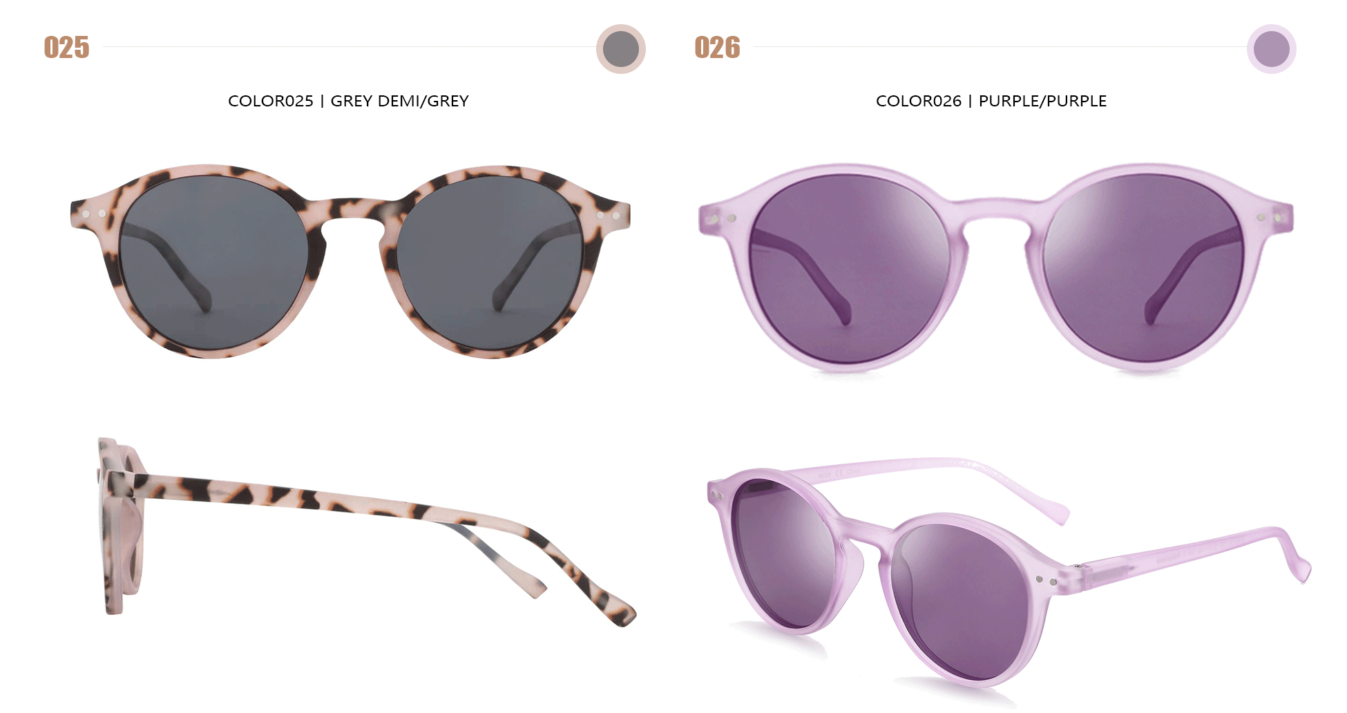 ZENOTTIC (size S) round sunglasses UV400 protection glasses Shades