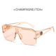 New large frame lion head one-piece sunglasses