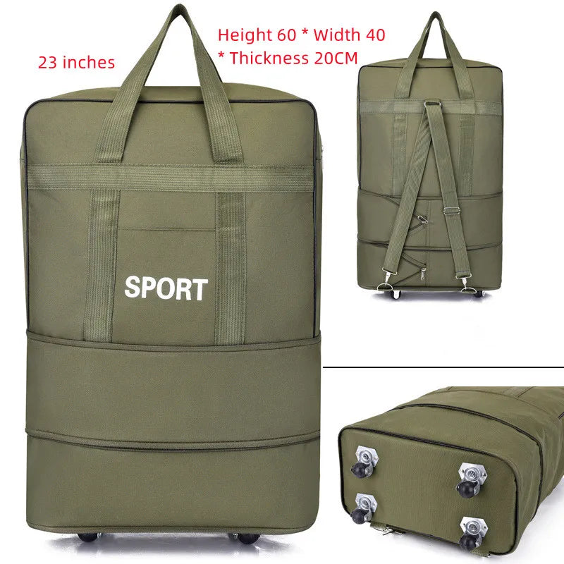 Oxford Expandable Foldable Rolling Travel Bag