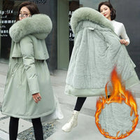 warm padded faux fur coat