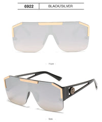 New large frame lion head one-piece sunglasses