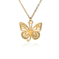 A - Z Initial Letter Collar Butterfly Necklace For WomenAzizaK