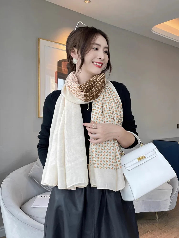 luxury brand winter cotton scarf