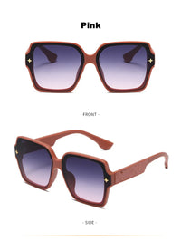 trendy square frame sunglasses