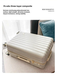 sturdy and durable travel suitcase with password