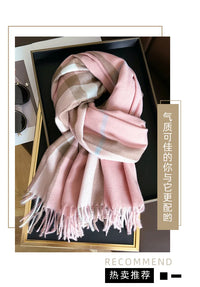 Fashionable cashmere imitation scarf for autumn and winter