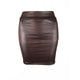 Slim faux leather pencil skirt