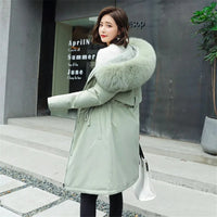 warm padded faux fur coat