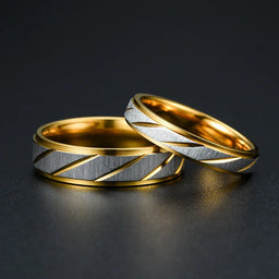 Unique Wave Pattern Couple Rings For (Men/Women)