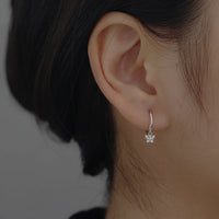 White crystal earrings (925)