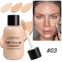 Full Coverage Liquid Concealer Cream 12ml Invisible Cream and Waterproof Face Foundation