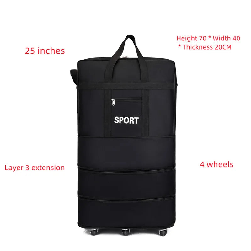 Oxford Expandable Foldable Rolling Travel Bag