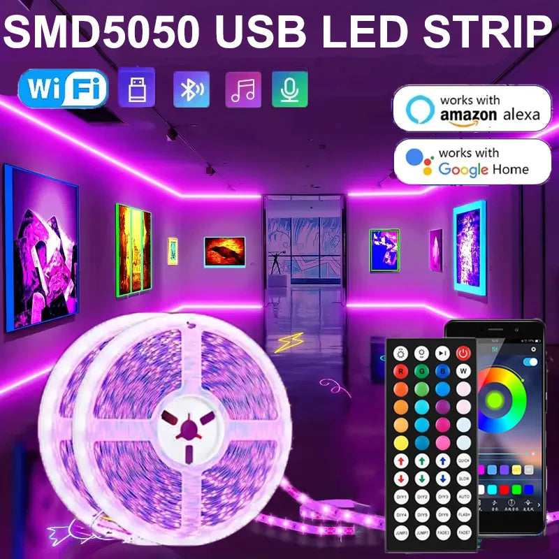 LED Strip Light Lighting Music Sync for Party PC TV Living Room