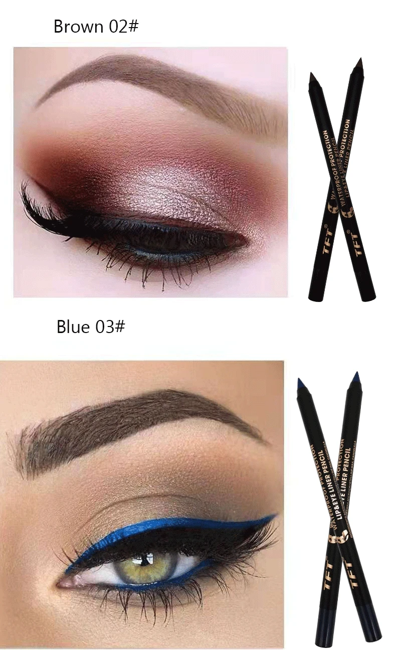 Long Lasting Eyeliner Pencil Colourful Pigment Waterproof Blue Black White Color Gel Eye Liner Pen Makeup Eye Beauty Cosmetics