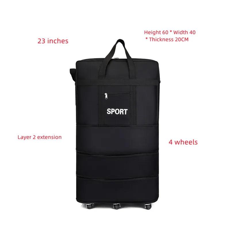 Oxford Expandable Foldable Rolling Travel Bag