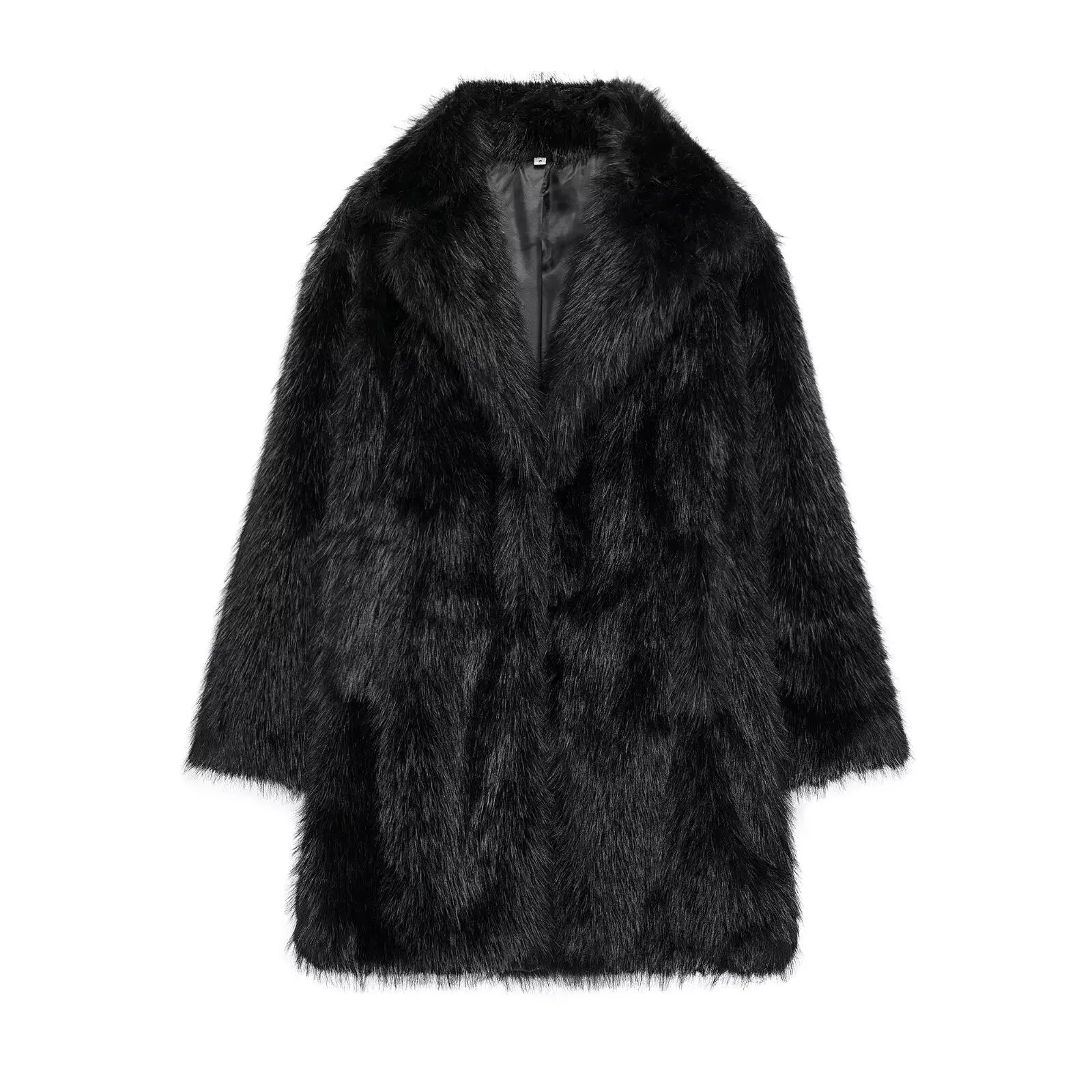 TRAFZA Faux Fur Effect Coat