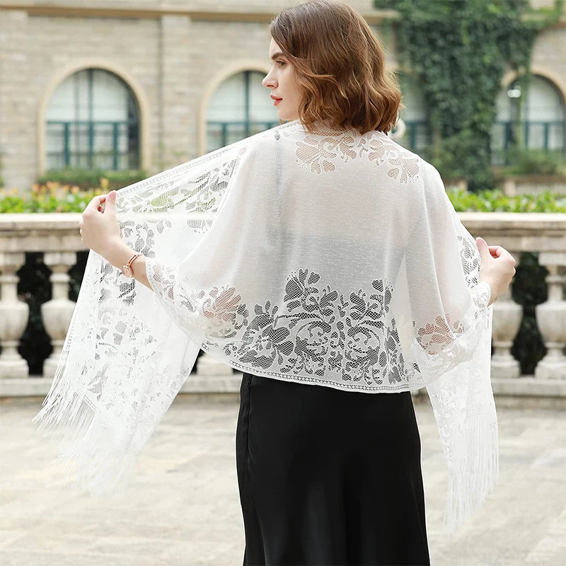 New embroidered lace shawl