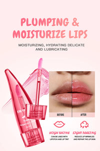 Plumping Lip Oil with Aloe Vera and Chilli | Temperature Activated Color Change | Moisturizing and Hydrating Lip Gloss for Fuller Lips