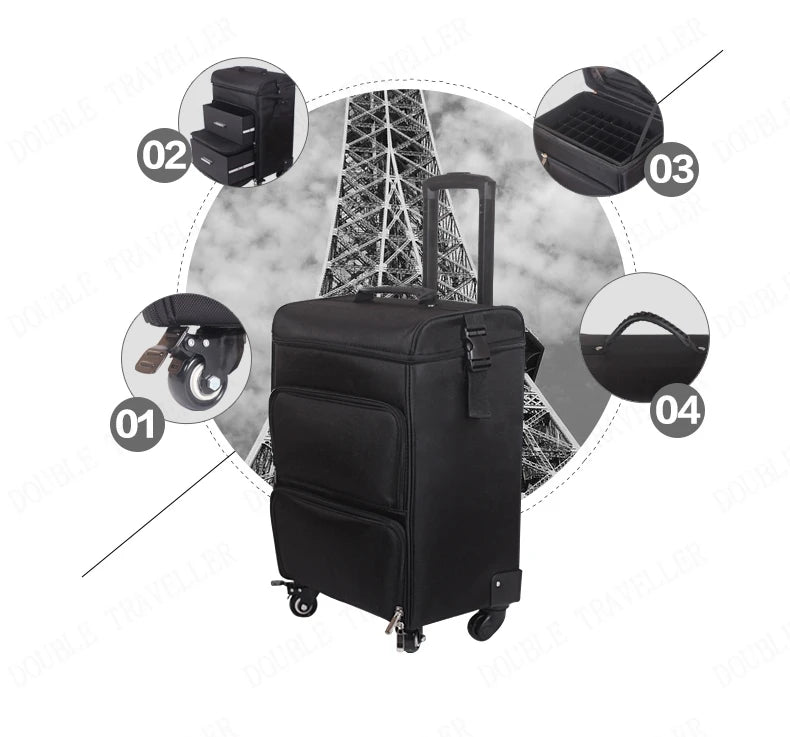 Professional makeup trolley case, beautician