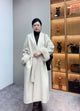 Premium Double-Faced Genuine Wool Fur Coat