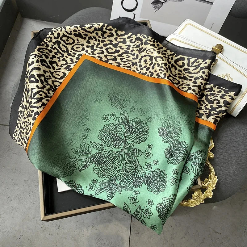 Luxury Brand Fashion Silk Square Scarf 70cm