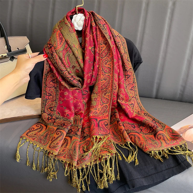 Luxury Brand Pashmina Cashmere Scarf