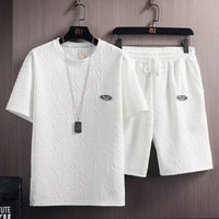 Korean INS Style – Five Minute Pants & Casual Solid T-Shirt Set