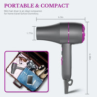 Professional Hair Dryer 1800W Powerful Hot and Cold Strong Wind Blower Constant Temperature  Collecting  Air Comb Nozzle Gear