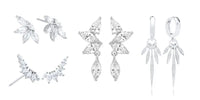 White crystal earrings (925)