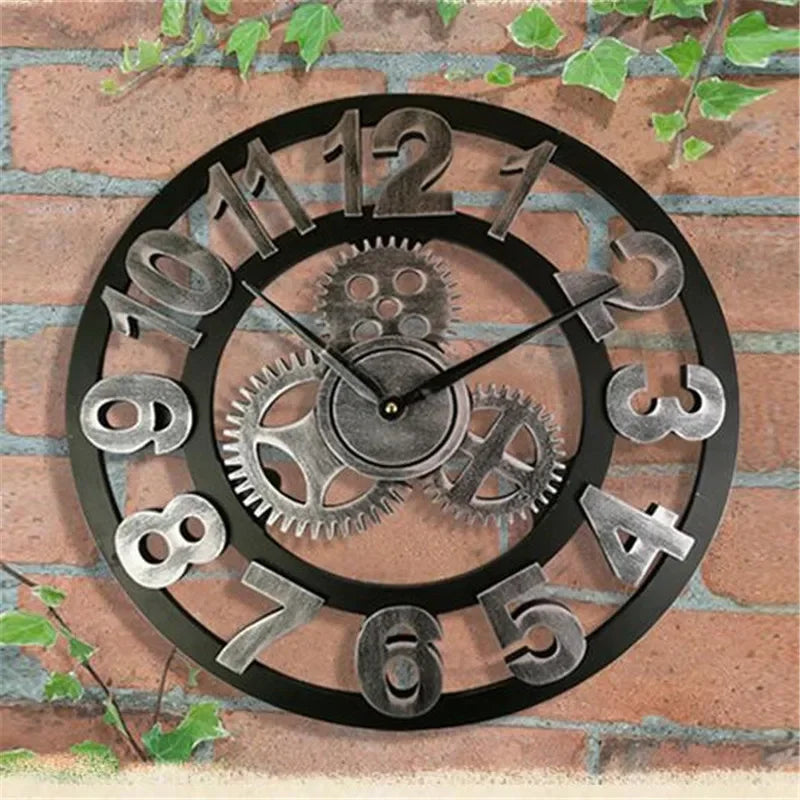 Retro industrial style wall clock