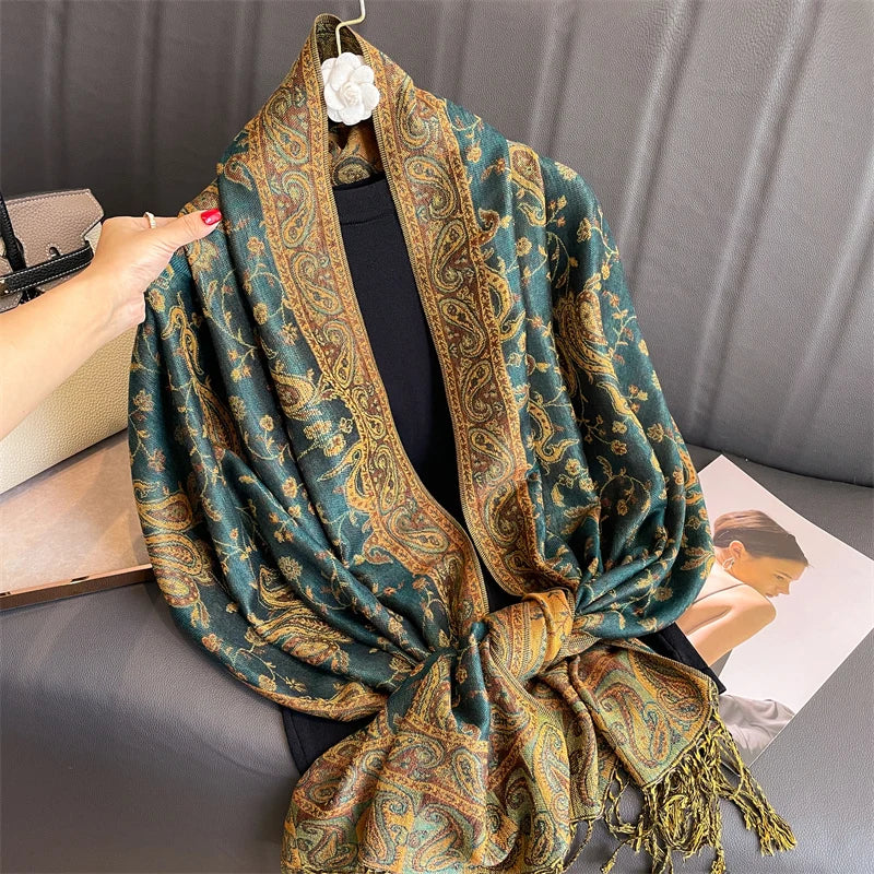 Luxury Brand Pashmina Cashmere Scarf