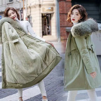 warm padded faux fur coat