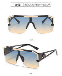 New large frame lion head one-piece sunglasses