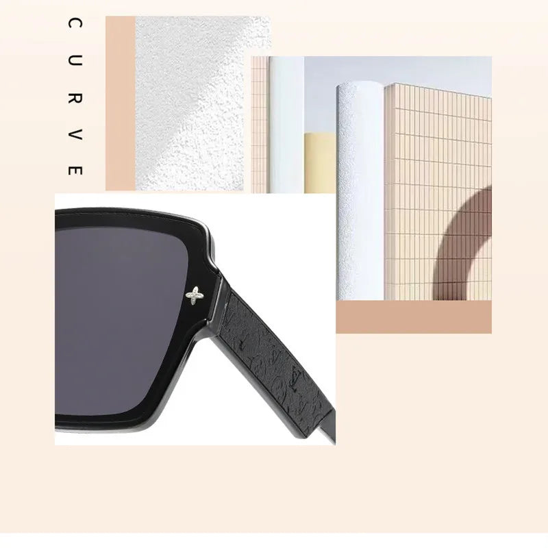 trendy square frame sunglasses