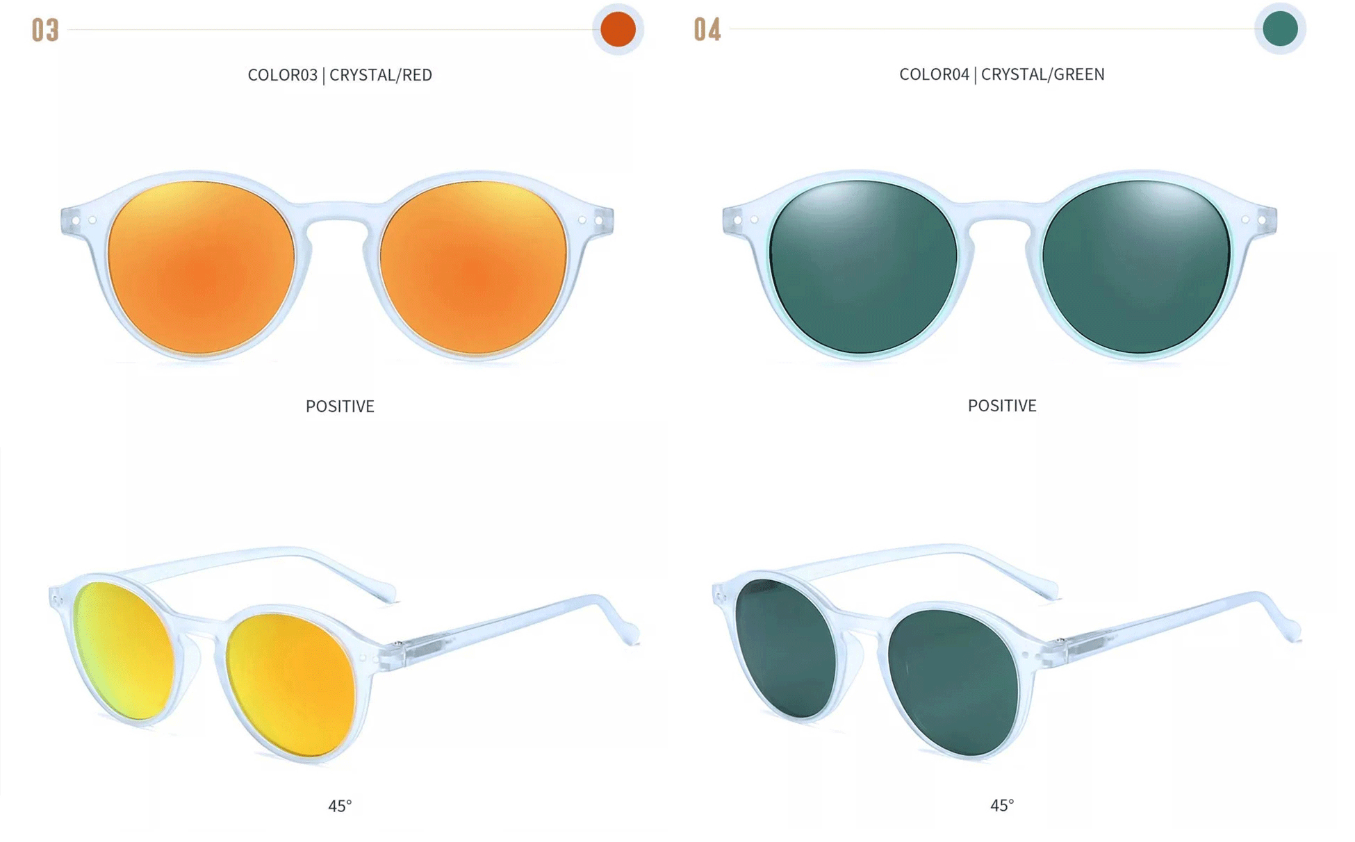 ZENOTTIC (size S) round sunglasses UV400 protection glasses Shades
