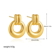 Gold Plated Textured Knot Twisted Geometric Stud Earrings