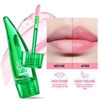 Langmanni Aloe Vera Moisturizing Lip Gloss - Color Changing Lip Glaze - Warming Sensation - Long Lasting Hydrating Lip Oil