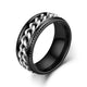 Fashion 8mm Spinner Ring For Men Women Stainless Steel Cuban Chain Spinner Fidget Band Release Anxiety Rings Jewelry Wholesale