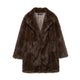 TRAFZA Faux Fur Effect Coat