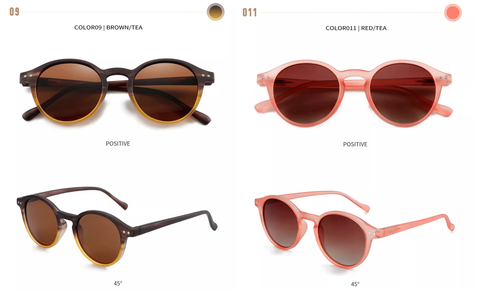 ZENOTTIC (size S) round sunglasses UV400 protection glasses Shades